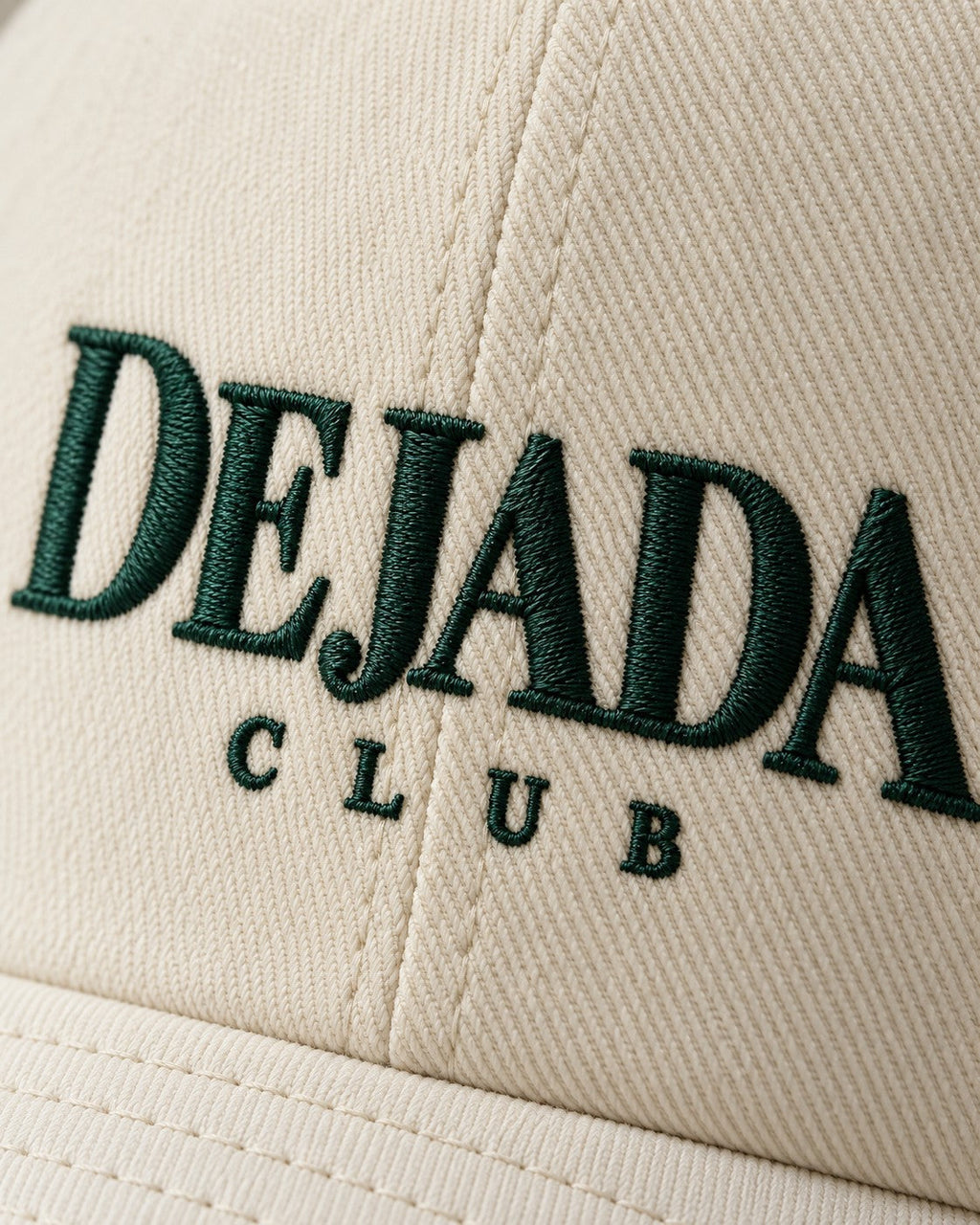 Dejada Club embroidery detail